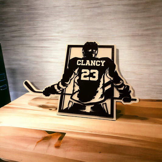 Hockey Player Cutout Sign