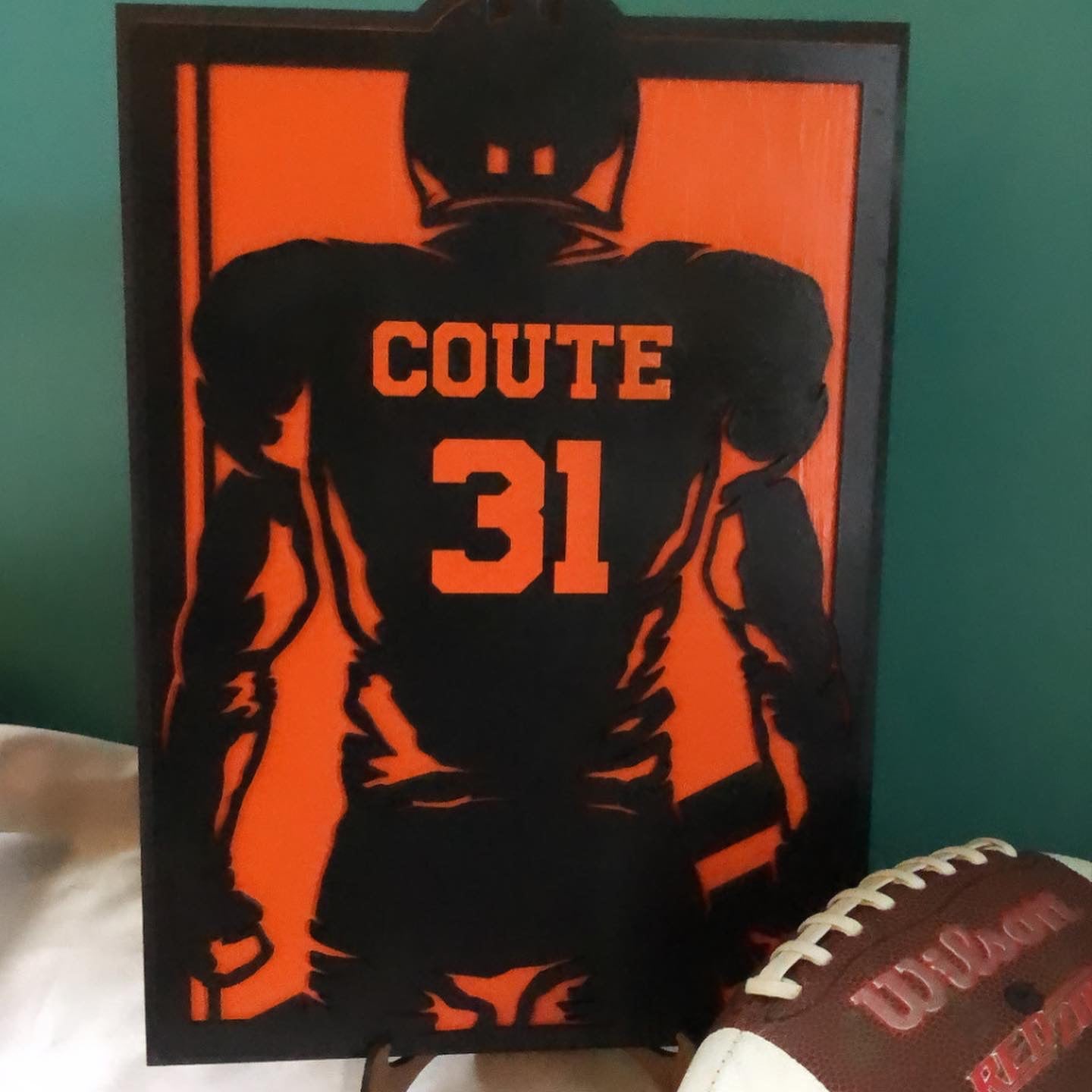 Football Player Cutout Sign