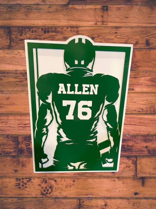 Football Player Cutout Sign