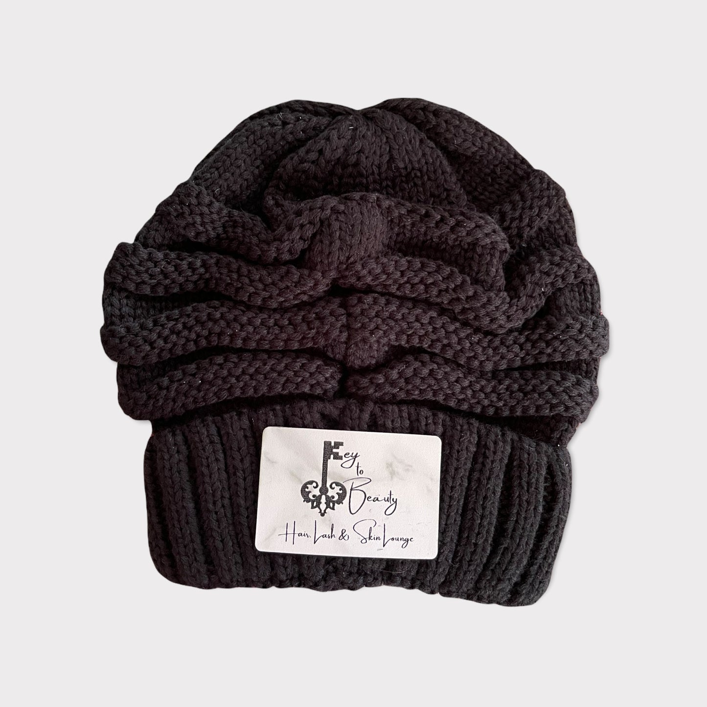 Leather Patch Beanie