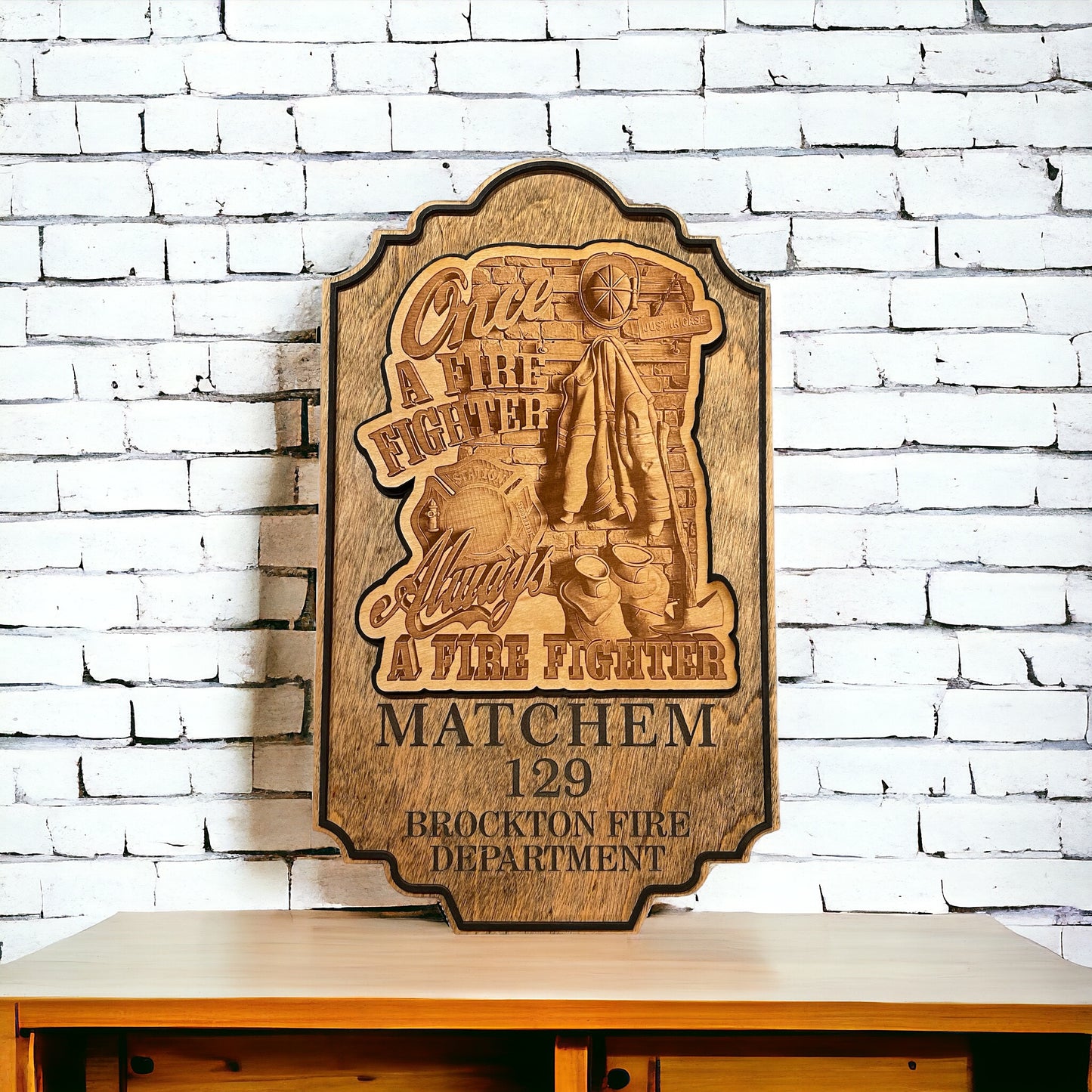 Large Firefighter Wall Sign