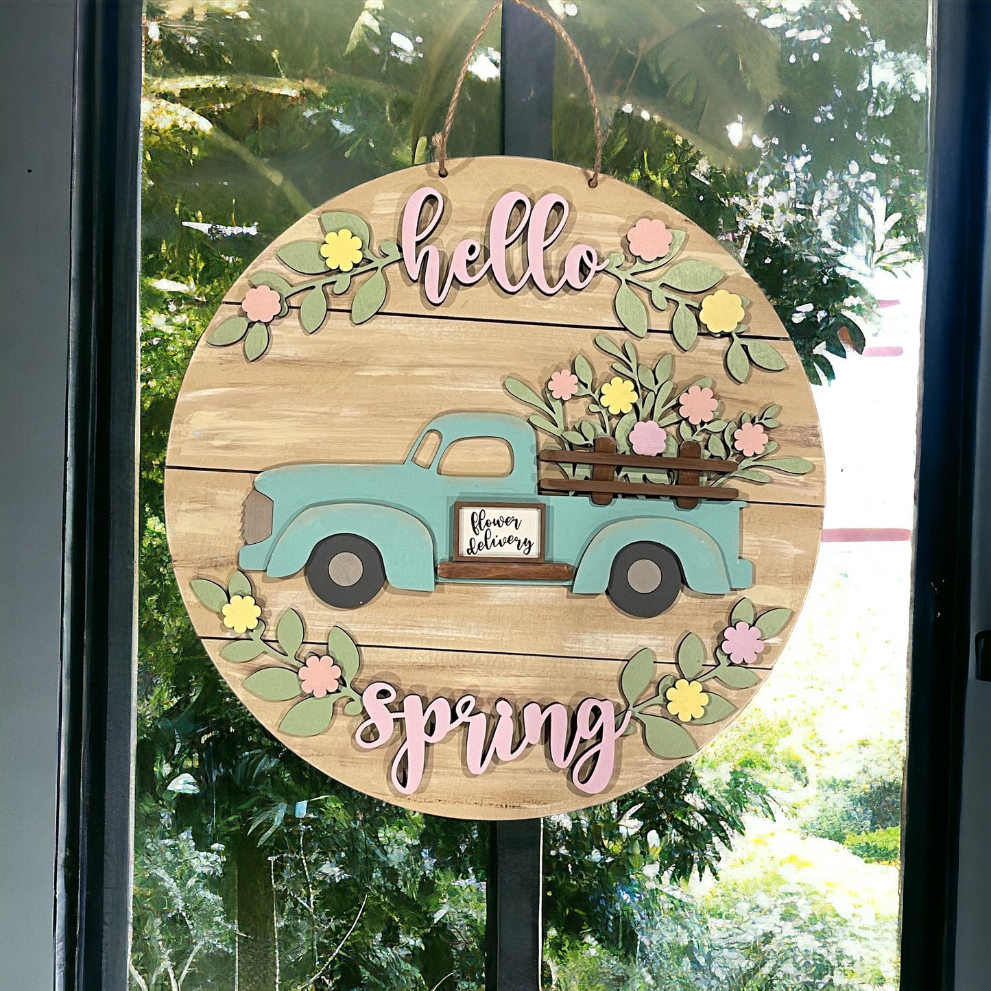 Hello Spring Truck Sign