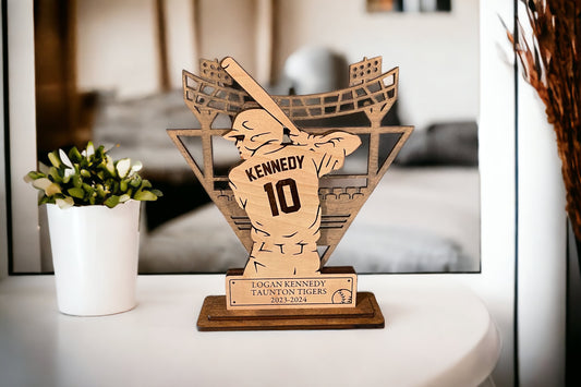 Baseball Stand Up Plaque with Stadium